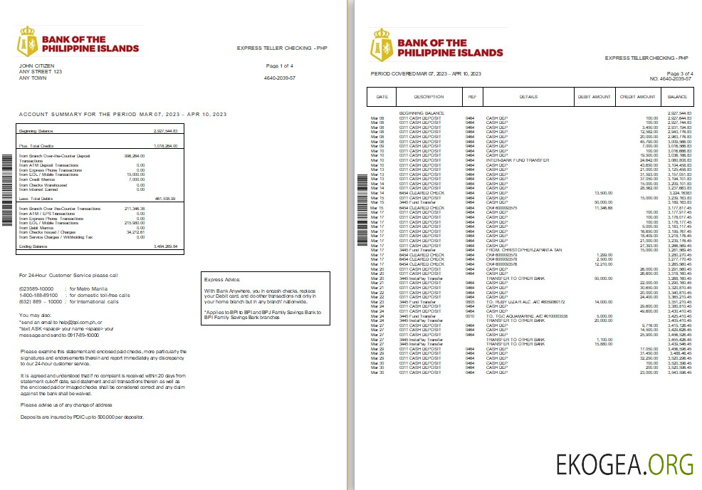 Philippines Banque des îles Philippines banque st 2 pages